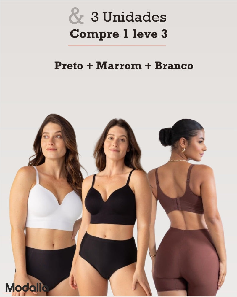 Sutiã Modelador ComfortPlus - Conforto e Sustentação (COMPRE 1 LEVE 3)