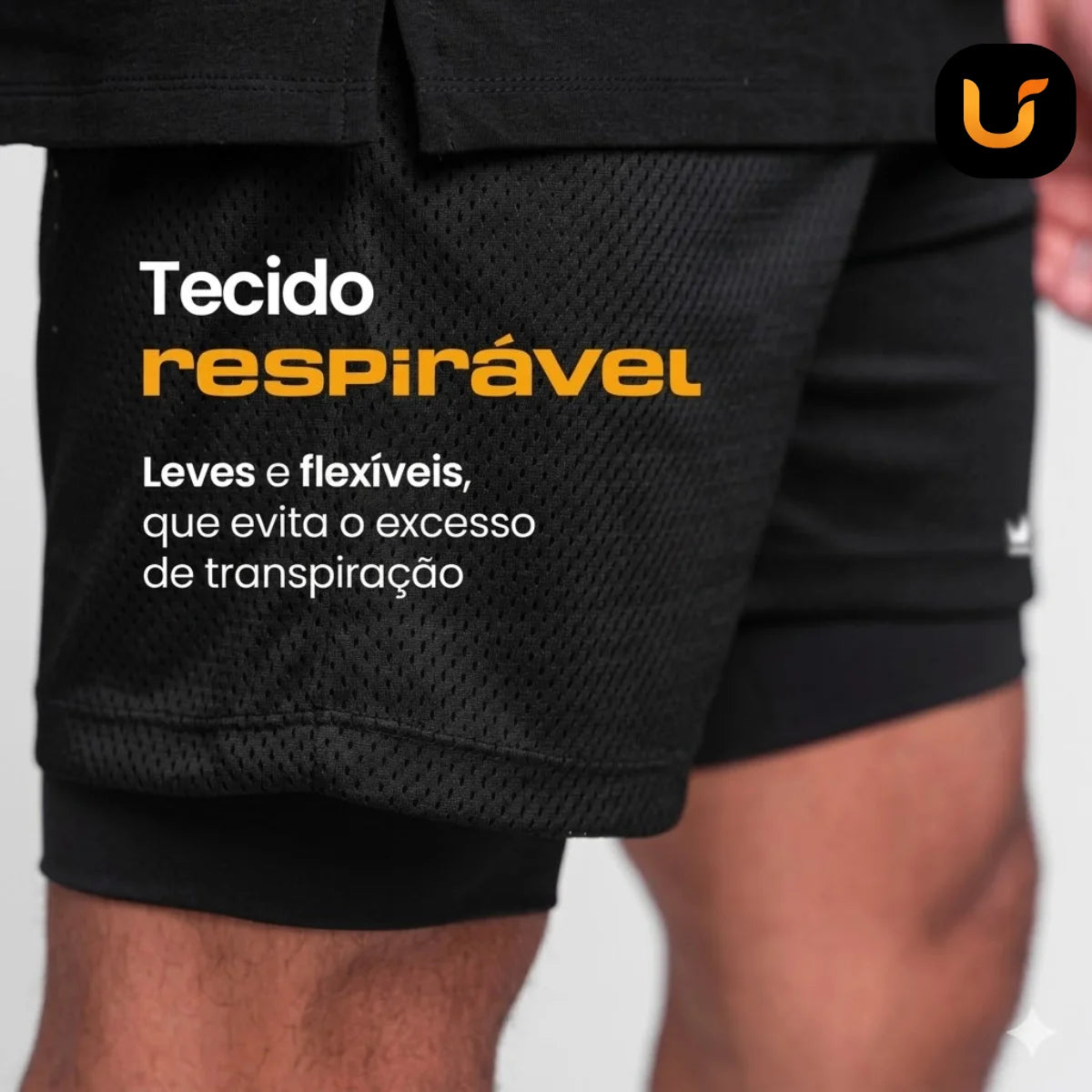 (COMPRE 1 LEVE 2) Shorts Dry-Fit™ de Compressão Urbanix
