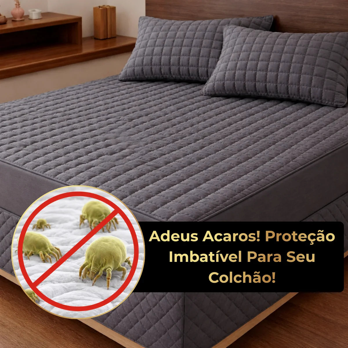 (PAGUE 1 LEVE 3) Urban Soft™ - kit Jogo de Cama Impermeável com Capa e 3 Fronhas + Brindes