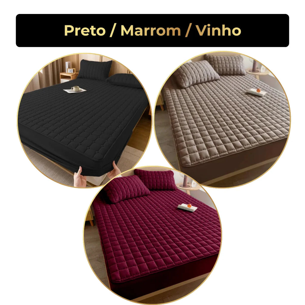 (PAGUE 1 LEVE 3) Urban Soft™ - kit Jogo de Cama Impermeável com Capa e 3 Fronhas + Brindes