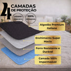 (PAGUE 1 LEVE 3) Urban Soft™ - kit Jogo de Cama Impermeável com Capa e 3 Fronhas + Brindes