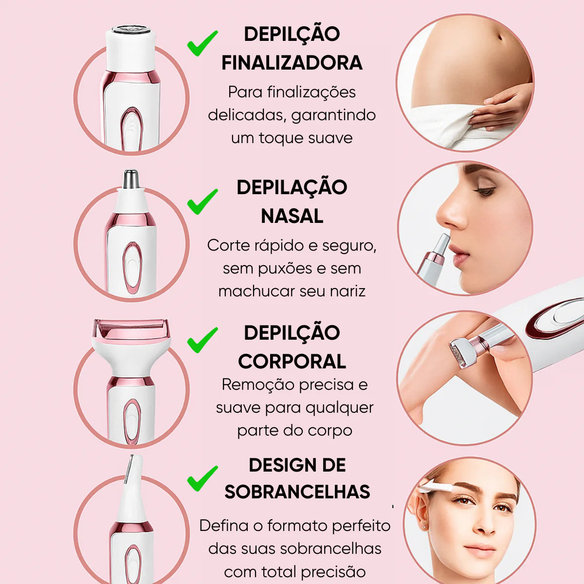 Kit Depilador DermaGlow - Lançamento (Compre 1 Leve 4) + BRINDES