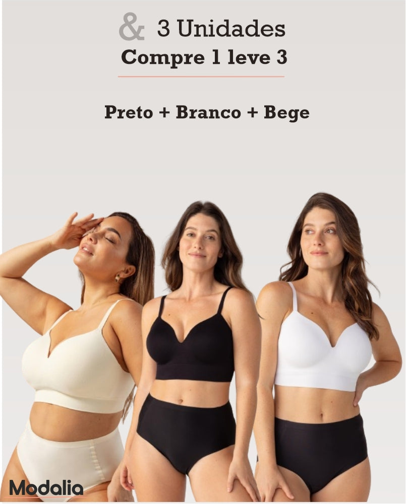 Sutiã Modelador ComfortPlus - Conforto e Sustentação (COMPRE 1 LEVE 3)